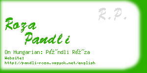 roza pandli business card